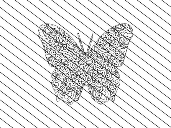 Download Butterfly Zentangle Craft Design - Premium Resources