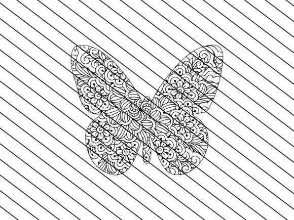 Download Butterfly Zentangle Craft Design - Premium Bundle