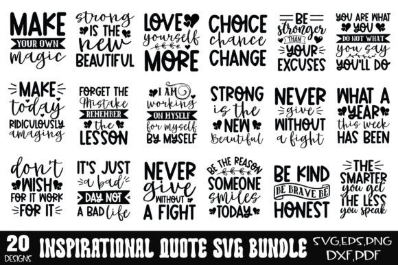 Download Inspirational Quote SVG Bundle - Quote svg Collection