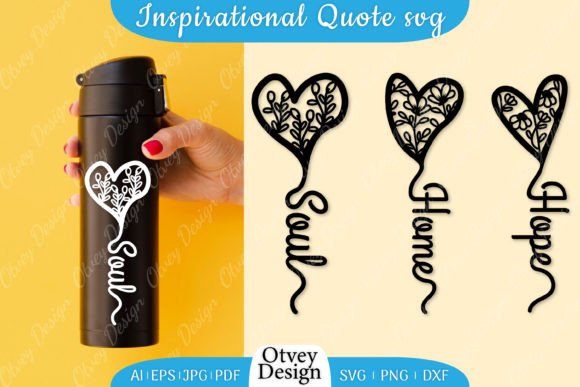Download Inspirational Quote SVG | Floral Hearts - Quote svg Collection